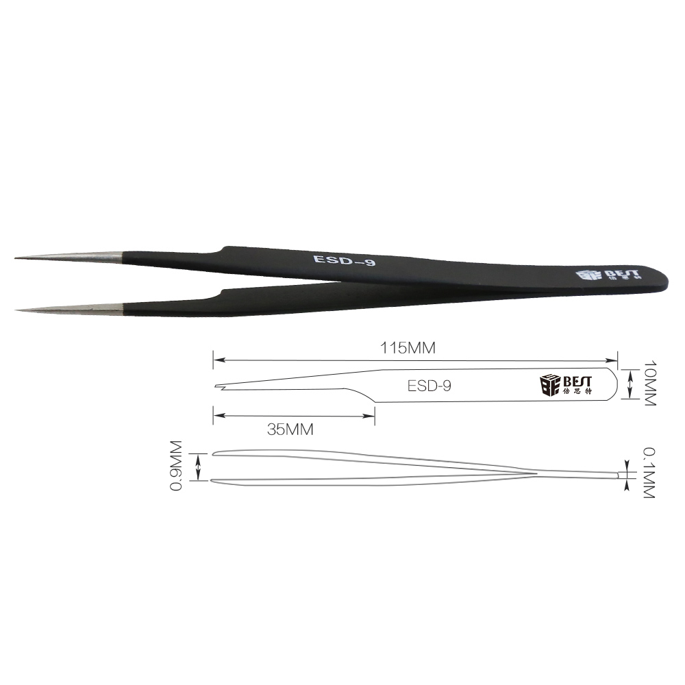 BST-ESD-9 Anti-Static Tweezers - Smd Tweezer Set recension och pris