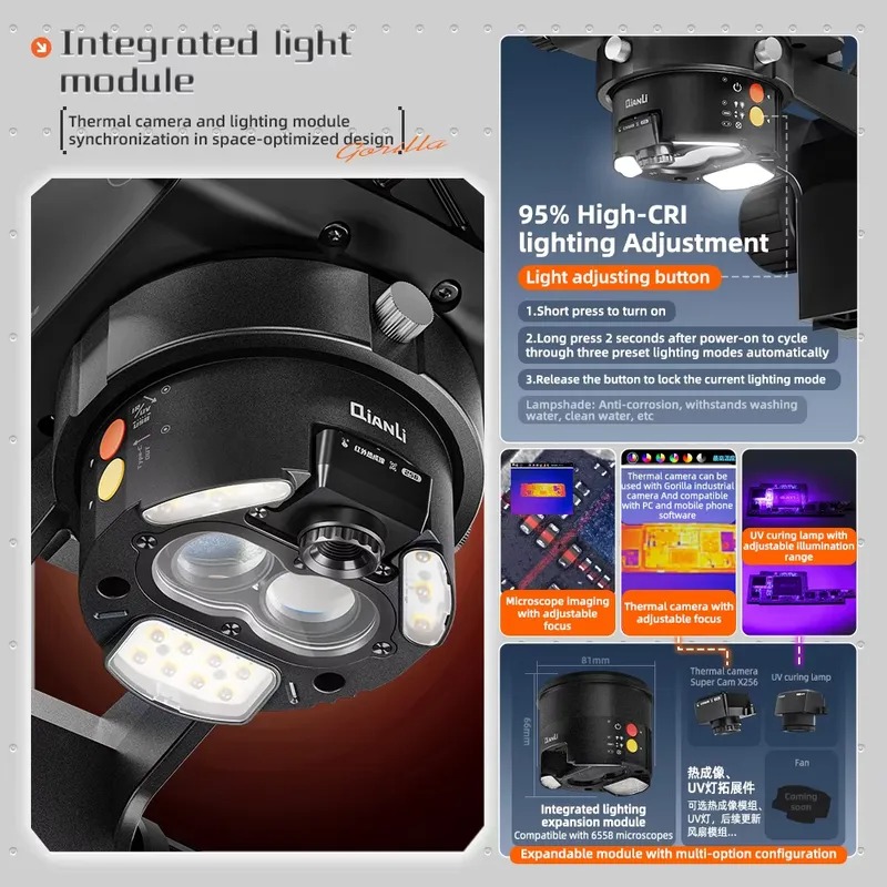 Qianli 6558 Gorilla Trinocular - Repair Electronics recension och pris