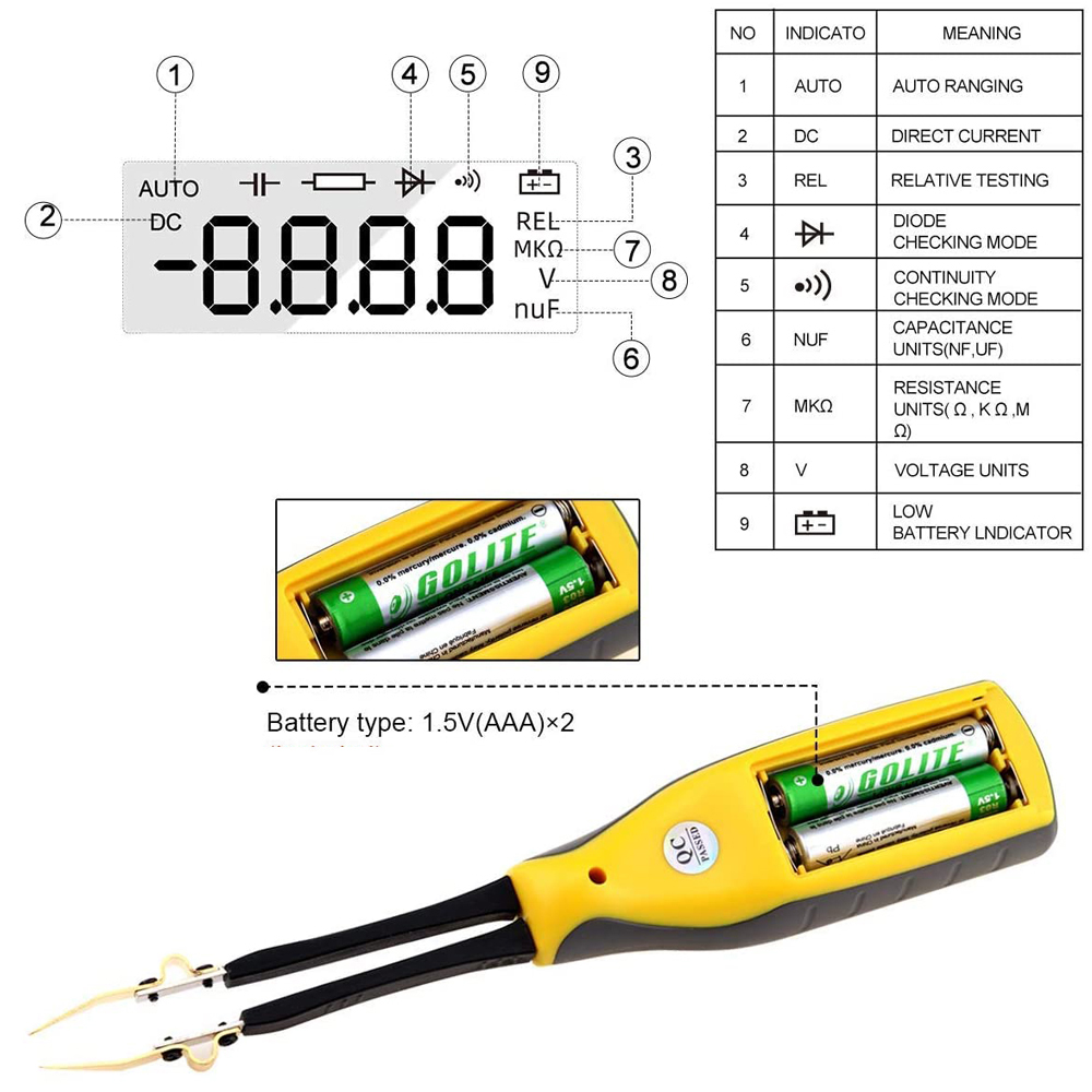 990C Smart SMD Tester Smart Tw - Smd Tweezer Set recension och pris