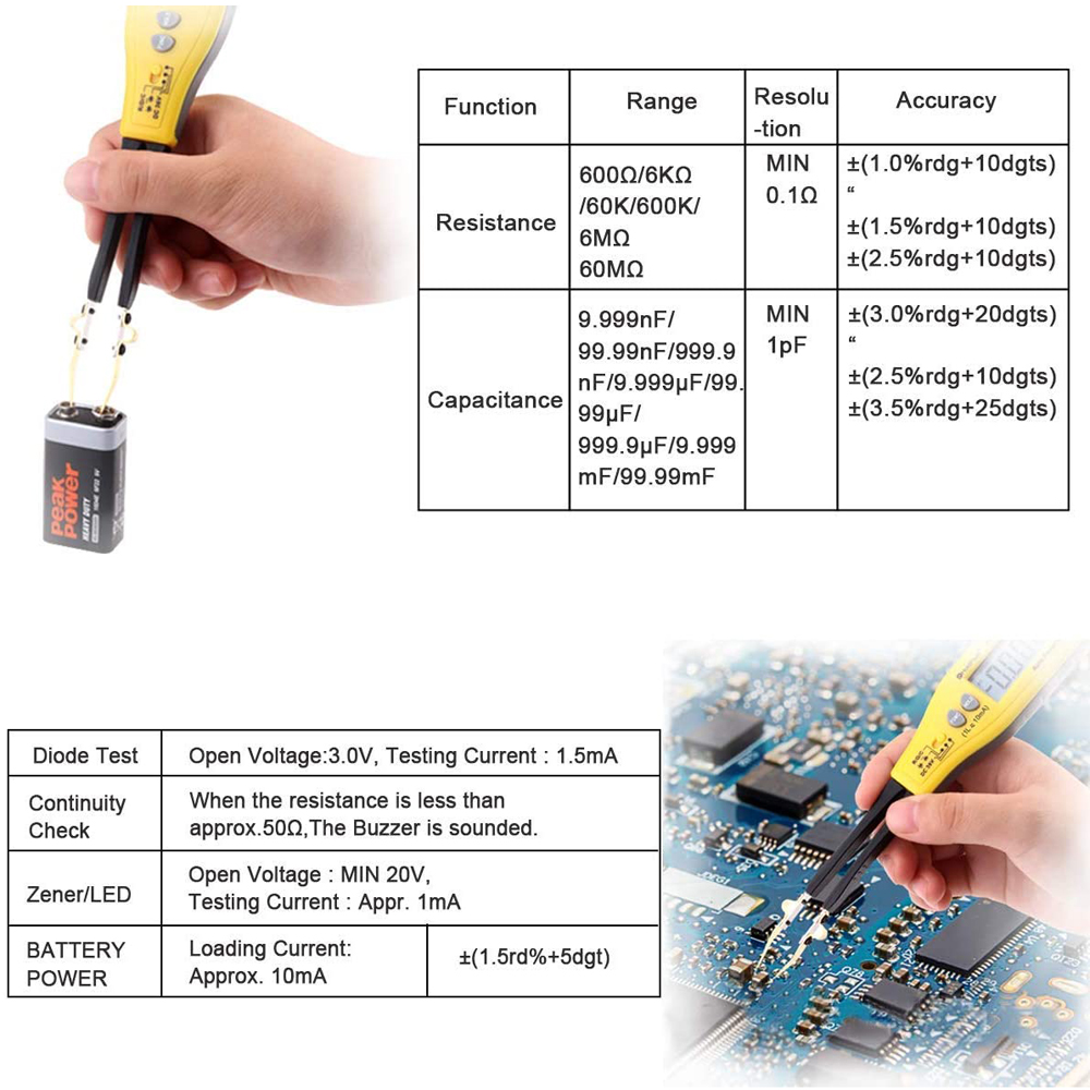 990C Smart SMD Tester Smart Tw - Smd Tweezer Set recension och pris